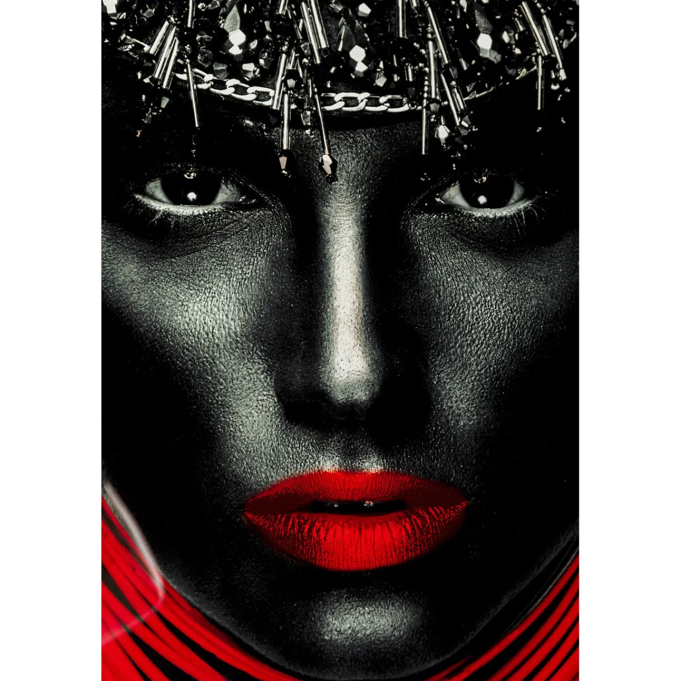 KARE Design Tableau En Verre Lady Lips Red 80X120