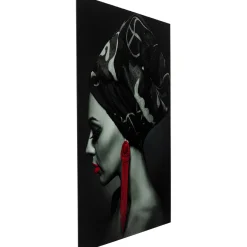 KARE Design Tableau En Verre Lady Red Earring 80X120Cm