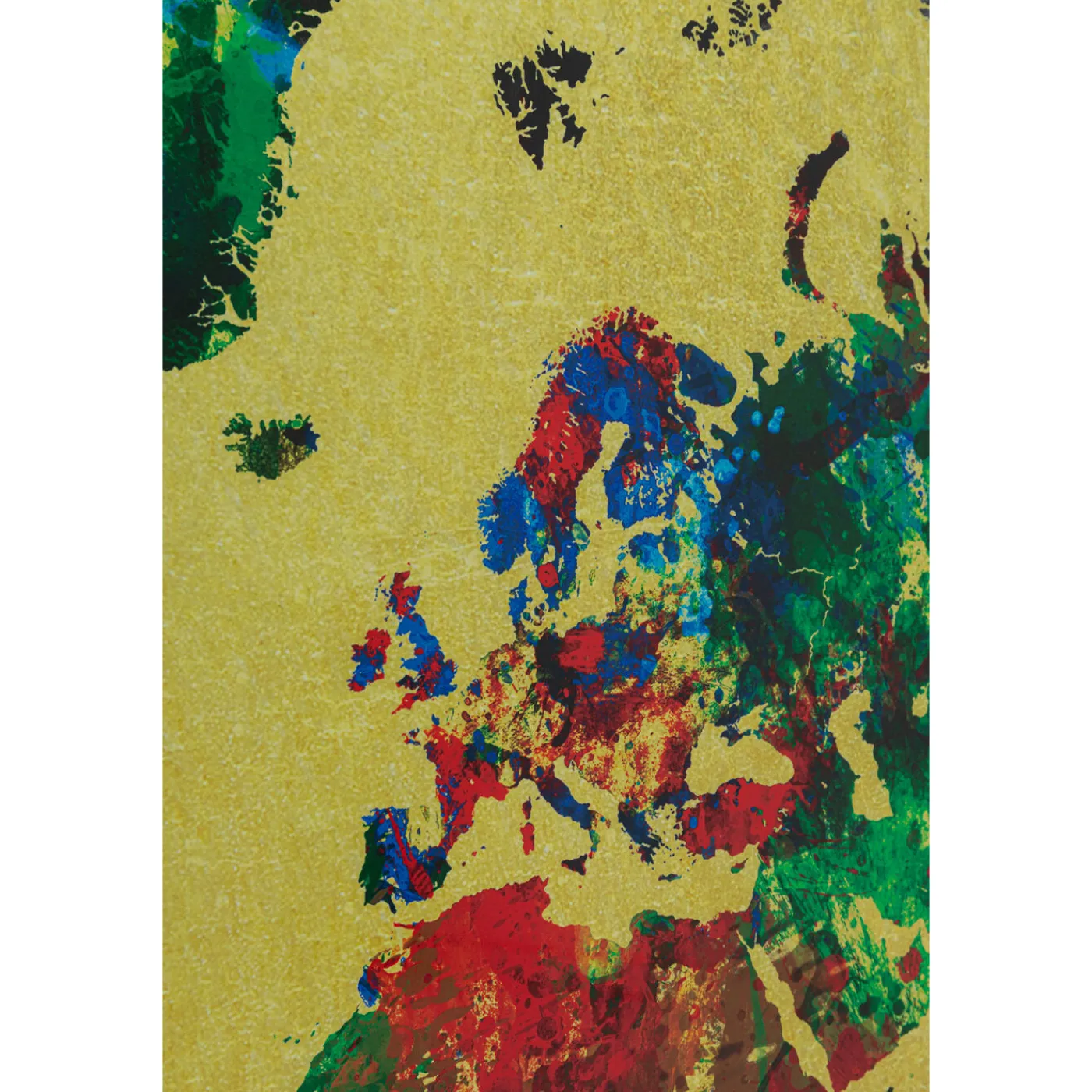 KARE Design Tableau En Verre Metallic Colourful Map 150X100Cm