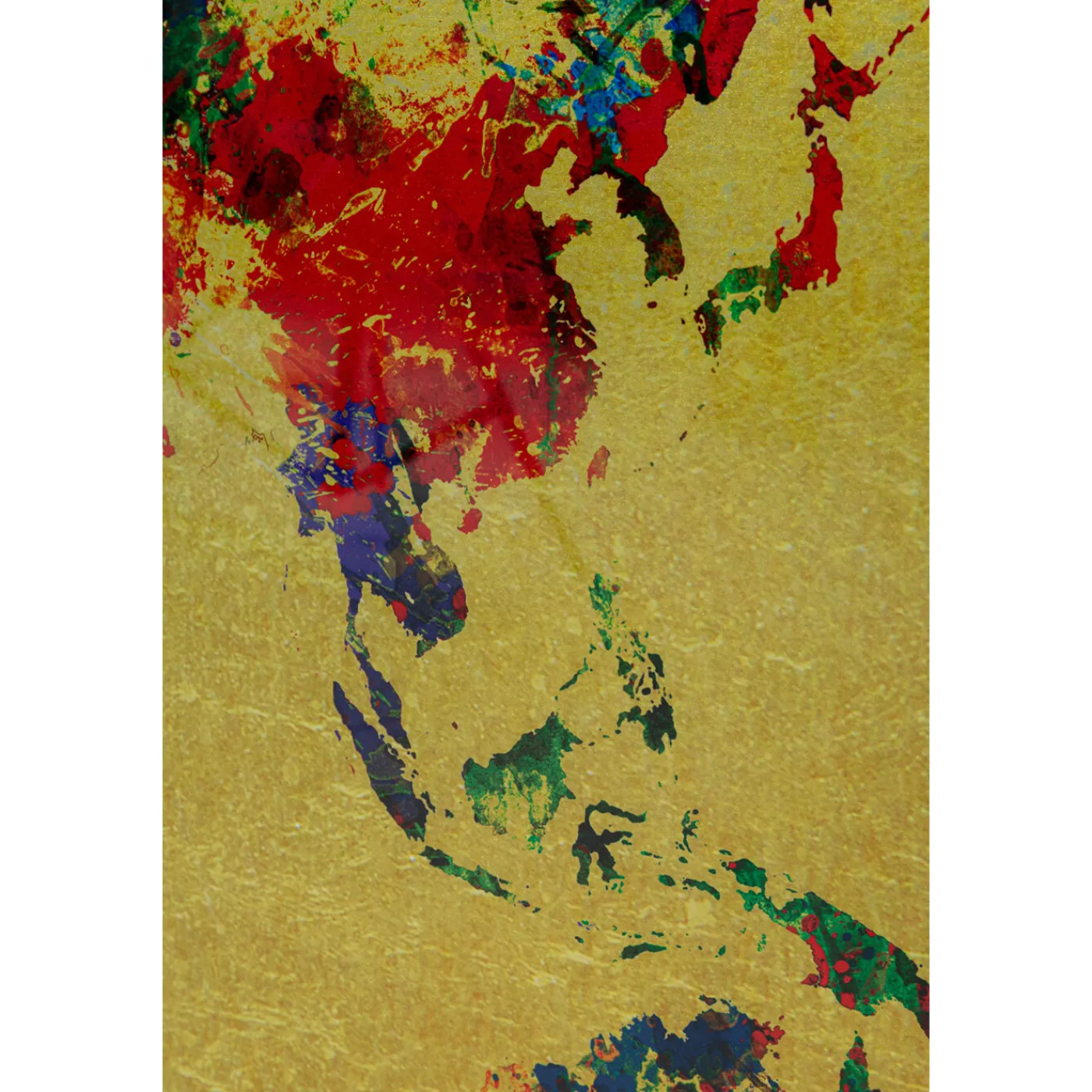 KARE Design Tableau En Verre Metallic Colourful Map 150X100Cm