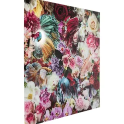 KARE Design Tableau En Verre Rose Paradise 3D 120X120Cm
