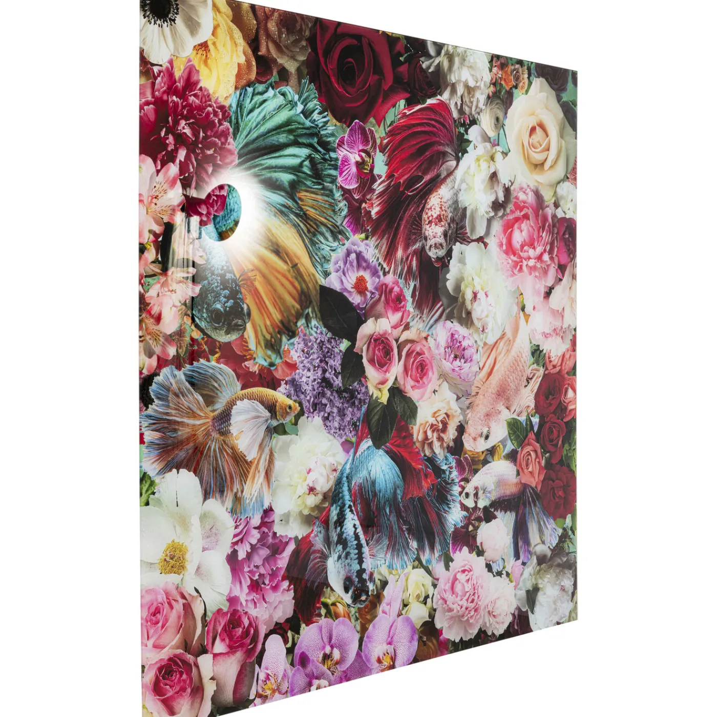 KARE Design Tableau En Verre Rose Paradise 3D 120X120Cm