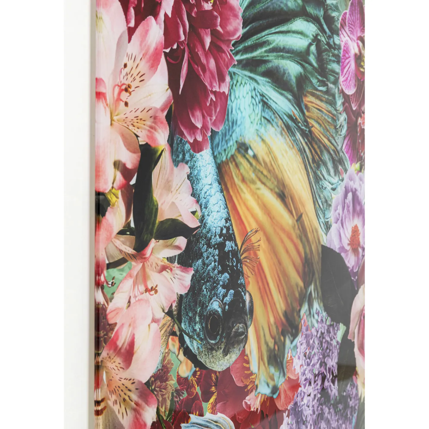 KARE Design Tableau En Verre Rose Paradise 3D 120X120Cm