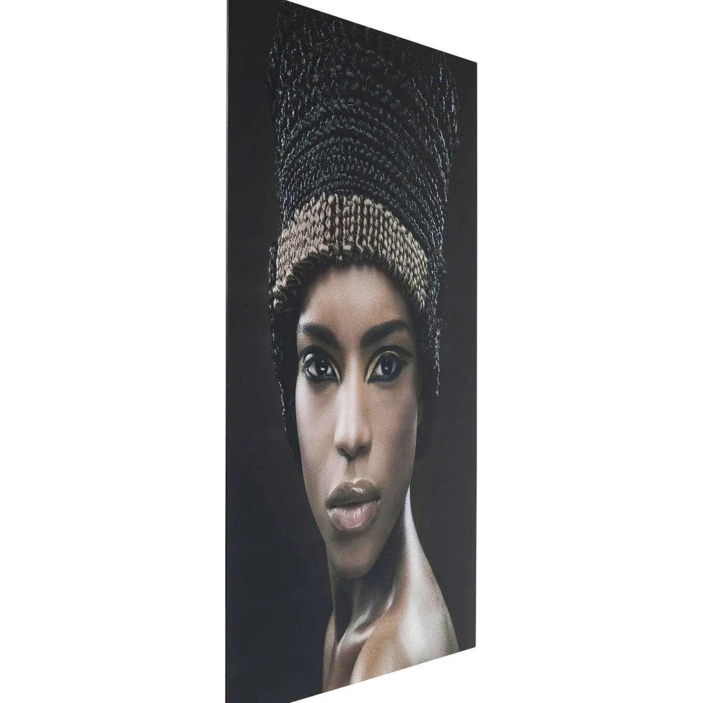 KARE Design Tableau En Verre Royal Headdress Face 100X150Cm