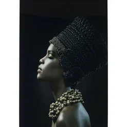 KARE Design Tableau En Verre Royal Headdress Profile 100X150Cm