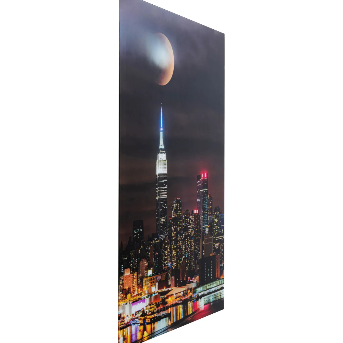 KARE Design Tableau En Verre Skyline Moon 80X120Cm