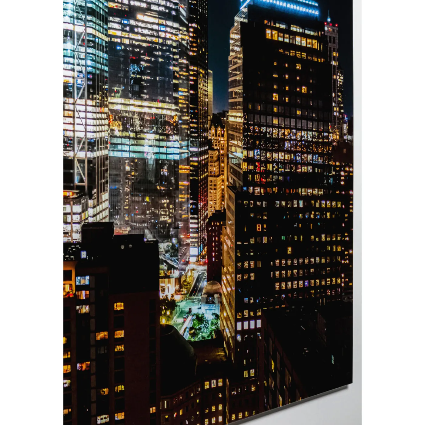 KARE Design Tableau En Verre Skyline Night 150X100Cm