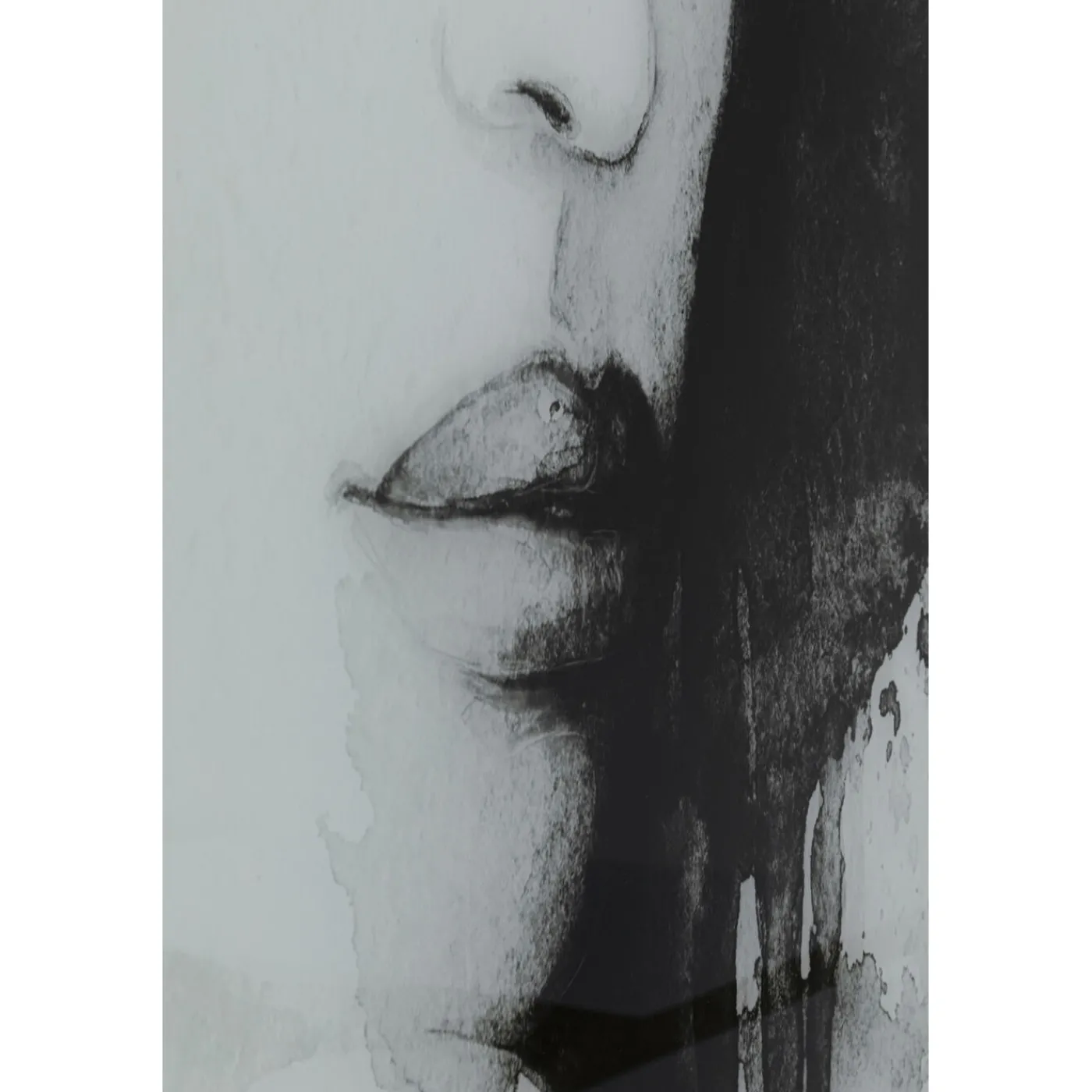 KARE Design Tableau En Verre Smokey Face 100X150Cm