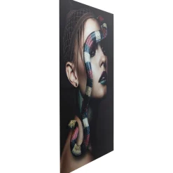KARE Design Tableau En Verre Snake Girl 80X120Cm