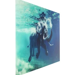 KARE Design Tableau En Verre Swimming Elephant 180X120