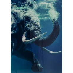KARE Design Tableau En Verre Swimming Elephant 180X120