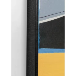 KARE Design Tableau Encadre Abstract Shapes Orange 73X143Cm