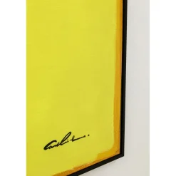 KARE Design Tableau Encadre Abstract Shapes Jaune 113X113Cm