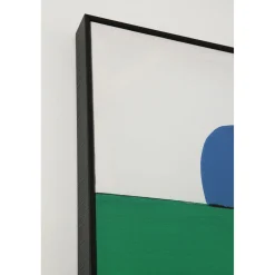 KARE Design Tableau Encadre Abstract Shapes Vert 73X143Cm
