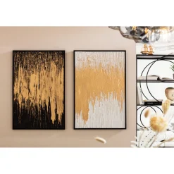 KARE Design Tableau Encadre Abstract Noir 80X120Cm