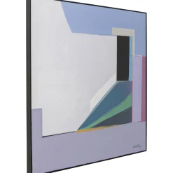 KARE Design Tableau Encadre Abstract Shapes Violet 113X113Cm