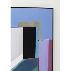 KARE Design Tableau Encadre Abstract Shapes Violet 113X113Cm