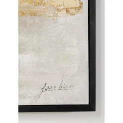 KARE Design Tableau Encadre Dust Dore 120X120Cm