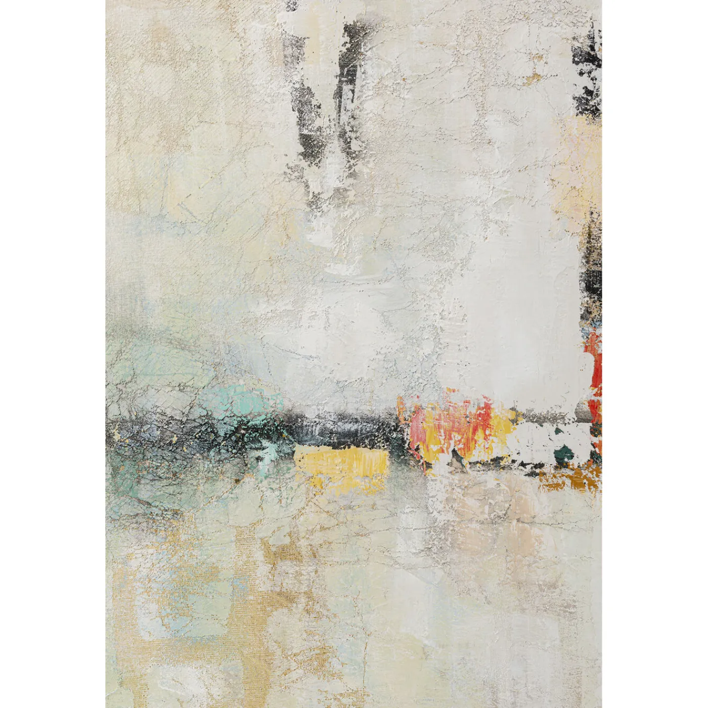 KARE Design Tableau Encadre Dust Dore 120X120Cm