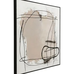 KARE Design Tableau Encadre Dust Gris 100X100Cm