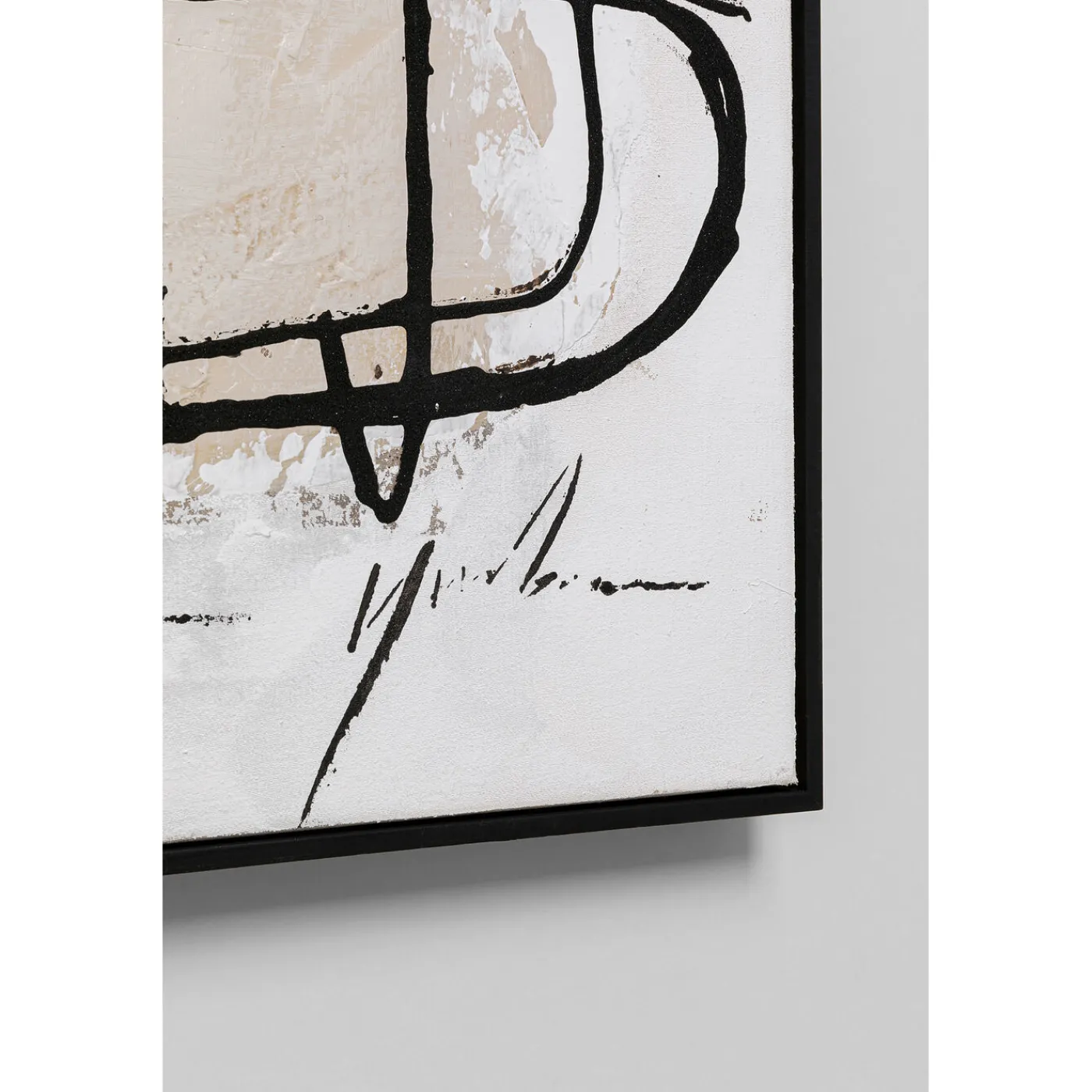 KARE Design Tableau Encadre Dust Gris 100X100Cm