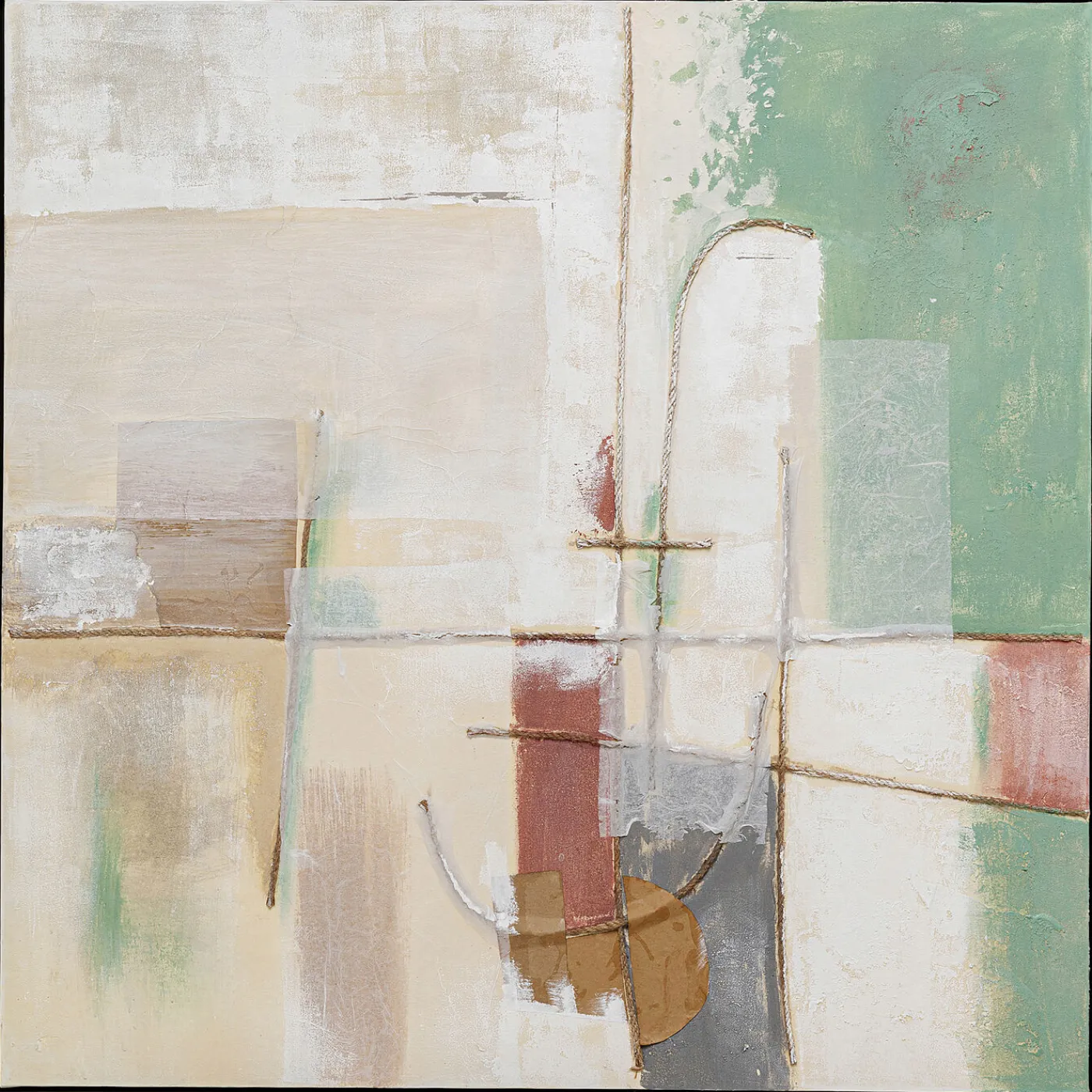 KARE Design Tableau Encadre Dust Vert 120X120Cm