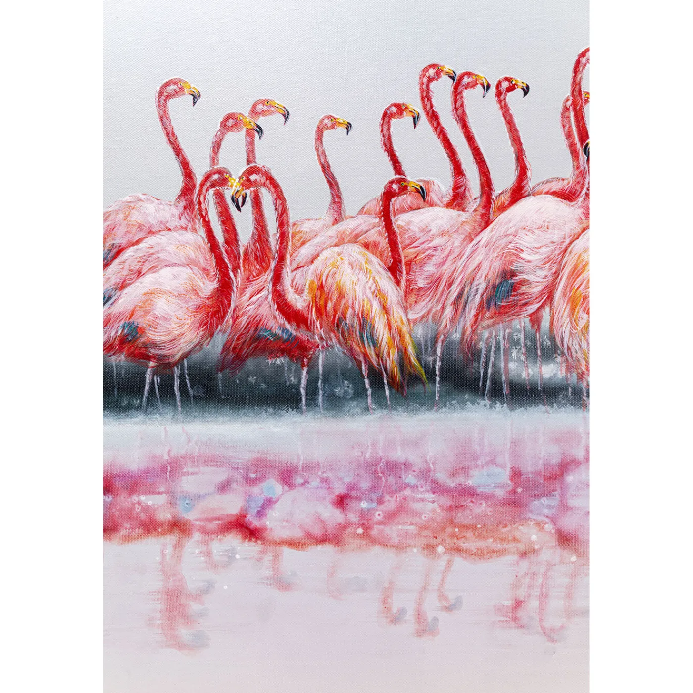 KARE Design Tableau Encadre Flamingos 100X120Cm