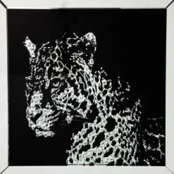 KARE Design Tableau Frame Miroir Leopard 80X80Cm