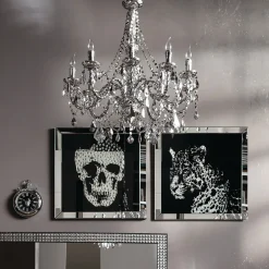 KARE Design Tableau Frame Mirror Skull 100X100Cm