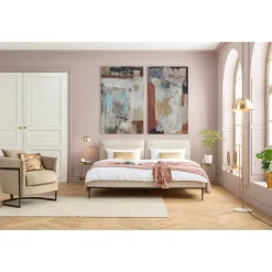 KARE Design Tableau Sur Toile Art Splash Orange 90X120Cm