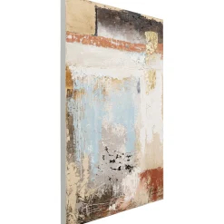 KARE Design Tableau Sur Toile Art Splash Bleu 90X120Cm