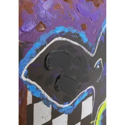 KARE Design Tableau Sur Toile Colorful Cows 120X90Cm