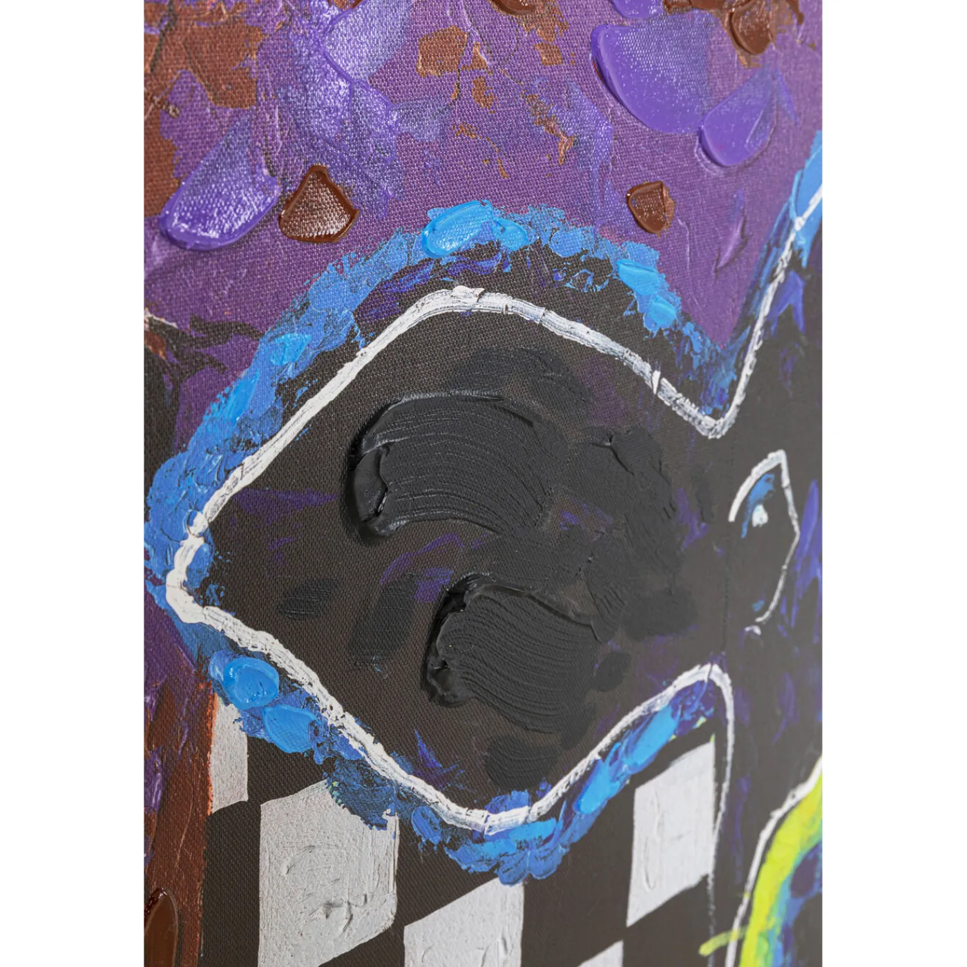 KARE Design Tableau Sur Toile Colorful Cows 120X90Cm