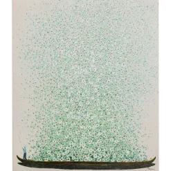 KARE Design Tableau Sur Toile Flower Boat Beige Vert 80X100Cm