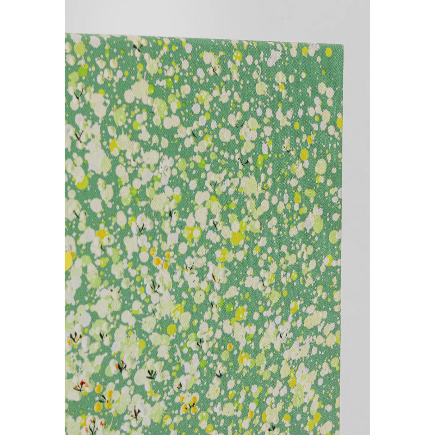 KARE Design Tableau Sur Toile Flower Boat Vert Jaune 80X100Cm