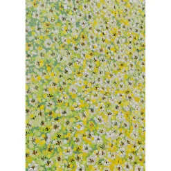 KARE Design Tableau Sur Toile Flower Boat Vert Jaune 80X100Cm