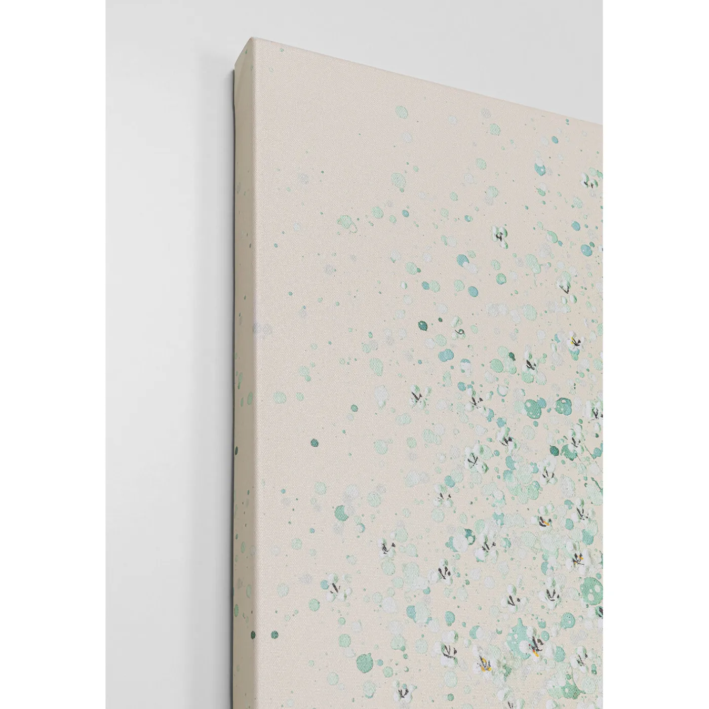 KARE Design Tableau Sur Toile Flower Boat Beige Vert 120X160Cm