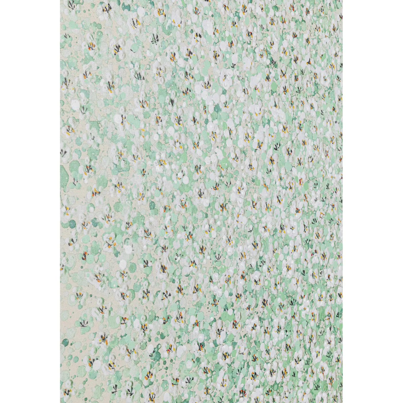 KARE Design Tableau Sur Toile Flower Boat Beige Vert 120X160Cm
