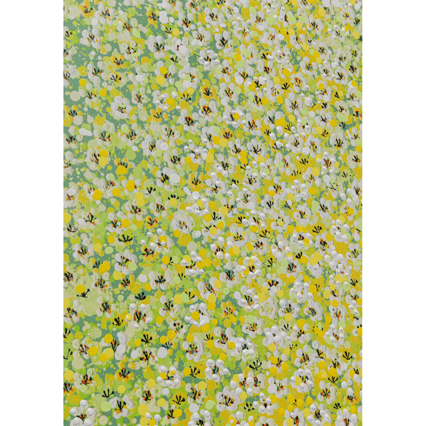 KARE Design Tableau Sur Toile Flower Boat Vert Jaune 80X100Cm