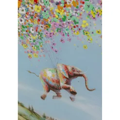 KARE Design Tableau Sur Toile Flying Elephant In Day 120X160Cm