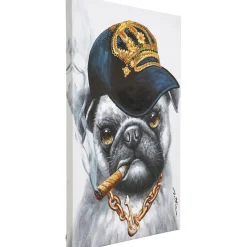 KARE Design Tableau Sur Toile Hip Hop Dog 70X100Cm