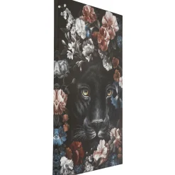 KARE Design Tableau Sur Toile Night Leo In Flower 90X140Cm