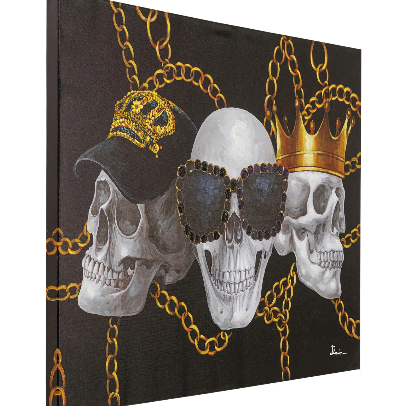 KARE Design Tableau Sur Toile Skull Gang 120X90Cm
