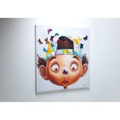 KARE Design Tableau Touched Boy With Butterflies 100X100Cm