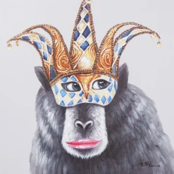 KARE Design Tableau Touched Carnival Monkey 70X70Cm