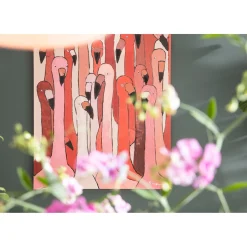 KARE Design Tableau Touched Flamingo Meeting 90X120Cm