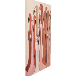 KARE Design Tableau Touched Flamingo Meeting 90X120Cm