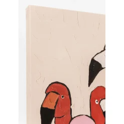 KARE Design Tableau Touched Flamingo Meeting 90X120Cm