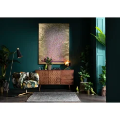 KARE Design Tableau Touched Flower Boat Dore-Fuchsia Pink 120X