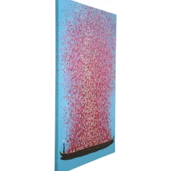 KARE Design Tableau Touched Flower Boat Bleu-Fuchsia 120X160Cm